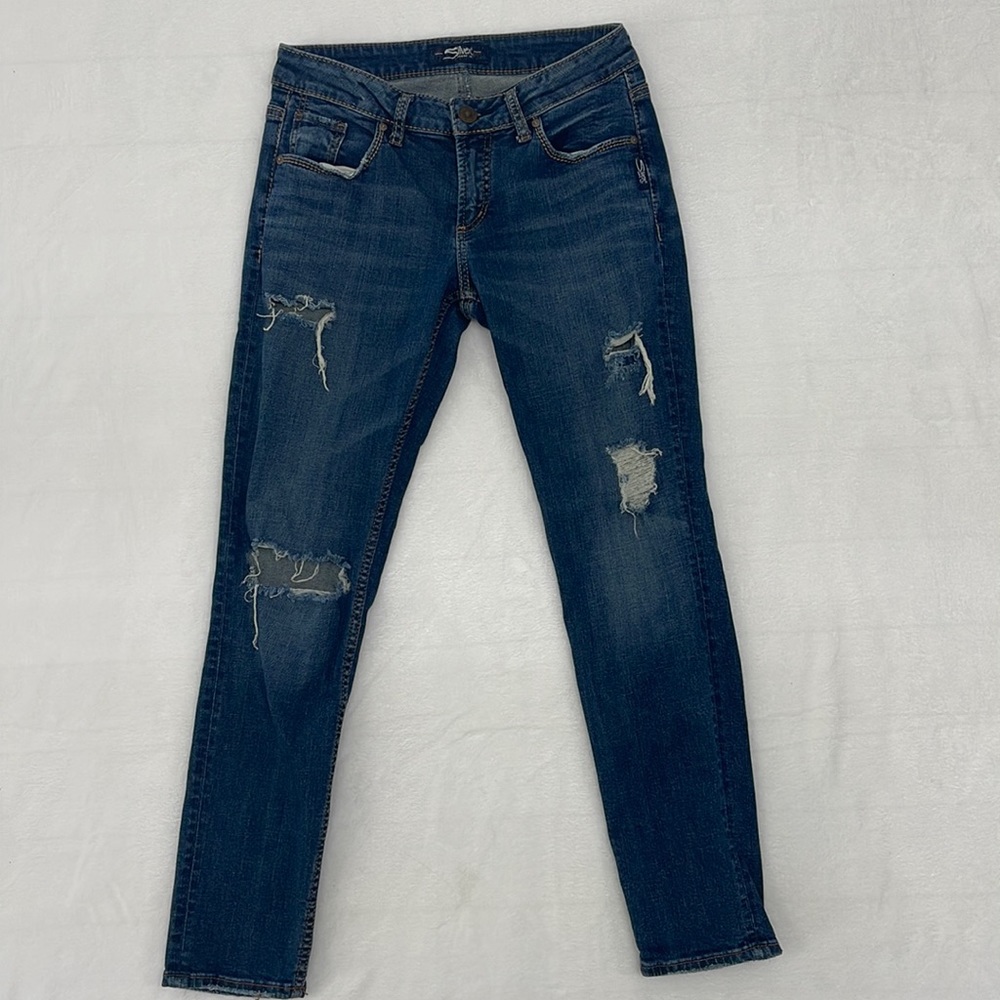 Silver Jeans Sam Distressed Womens sz 26